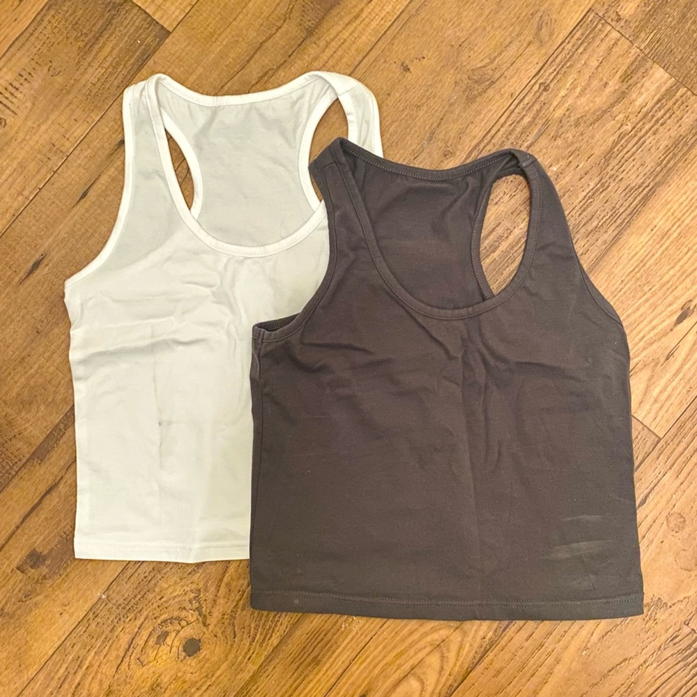 Bundle of two Gray and White Workout Tops